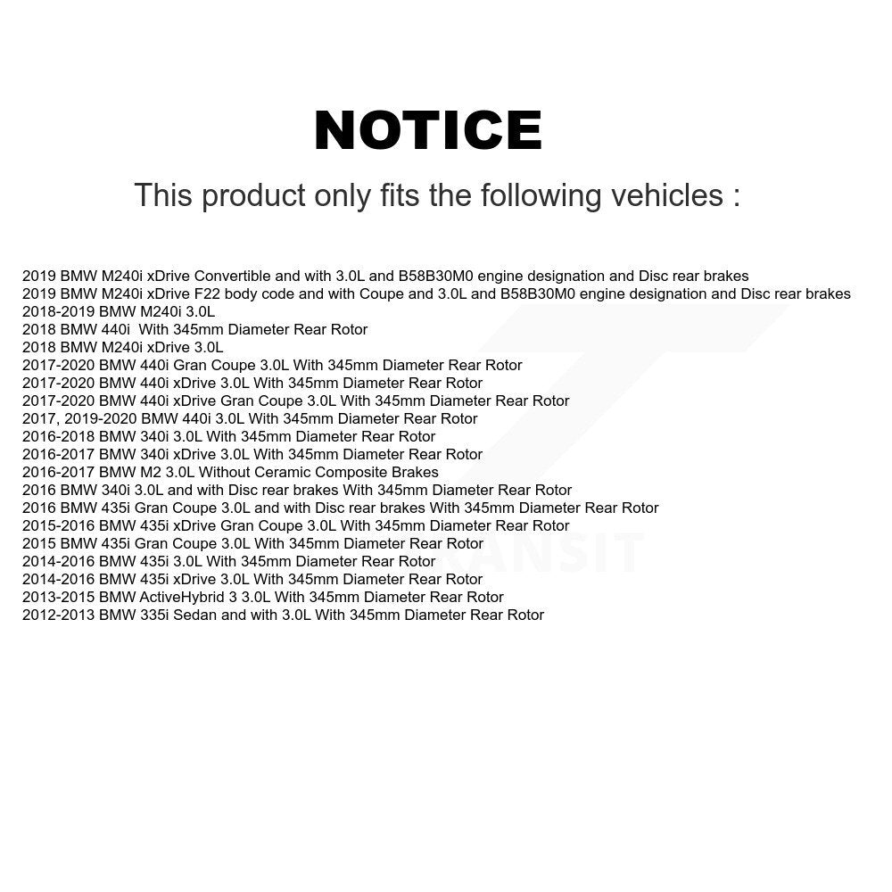 Front Rear Ceramic Brake Pads Wear Sensor Kit For BMW 340i xDrive 435i 440i Gran Coupe M2 KTW-100284