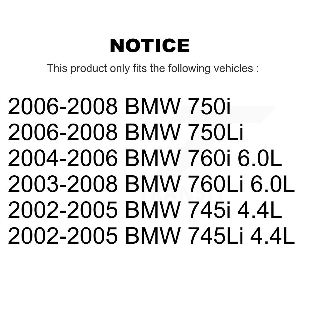 Front Rear Ceramic Brake Pads & Extra Wear Sensor Kit For BMW 750i 750Li 745i 745Li 760Li KTW-100320