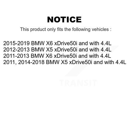 Front Rear Ceramic Disc Brake Pads And Wear Sensors Kit For BMW X5 X6 xDrive50i with 4.4L KTW-100322