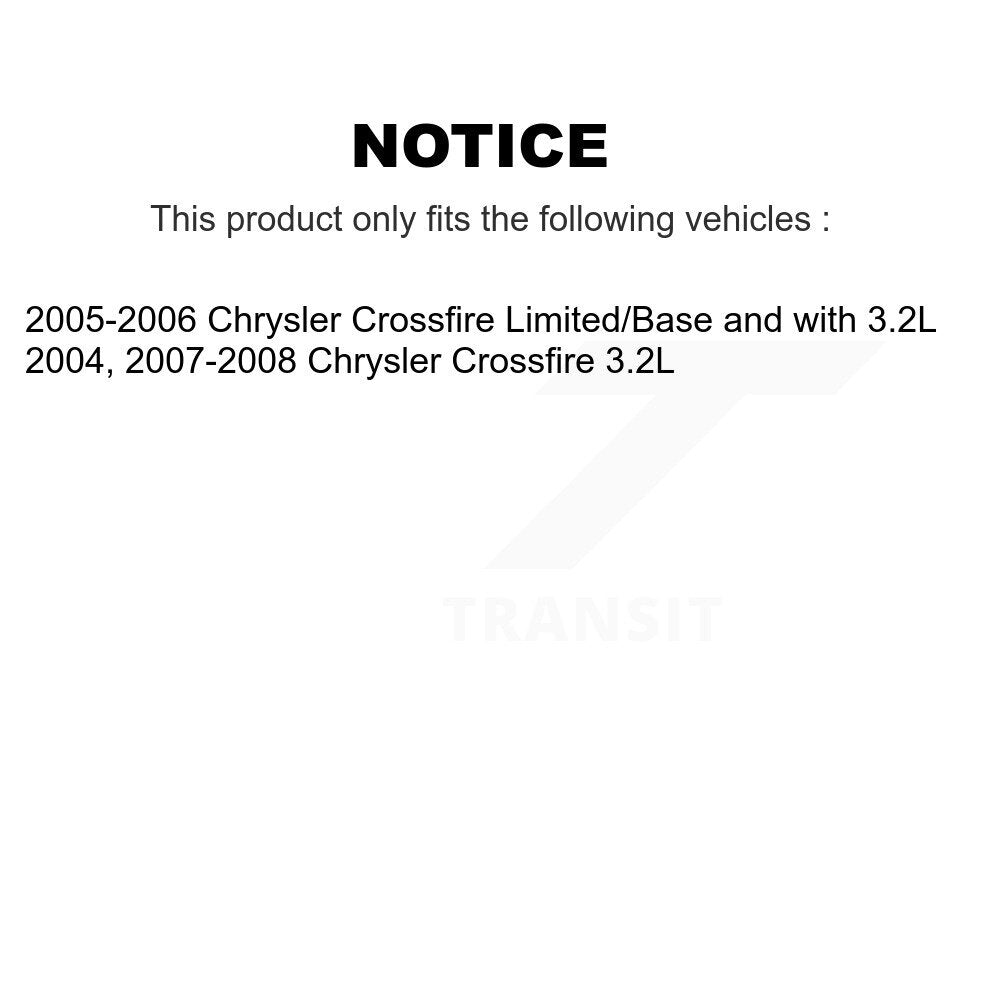 Front Rear Ceramic Disc Brake Pads And Wear Sensors Kit For Chrysler Crossfire KTW-100373