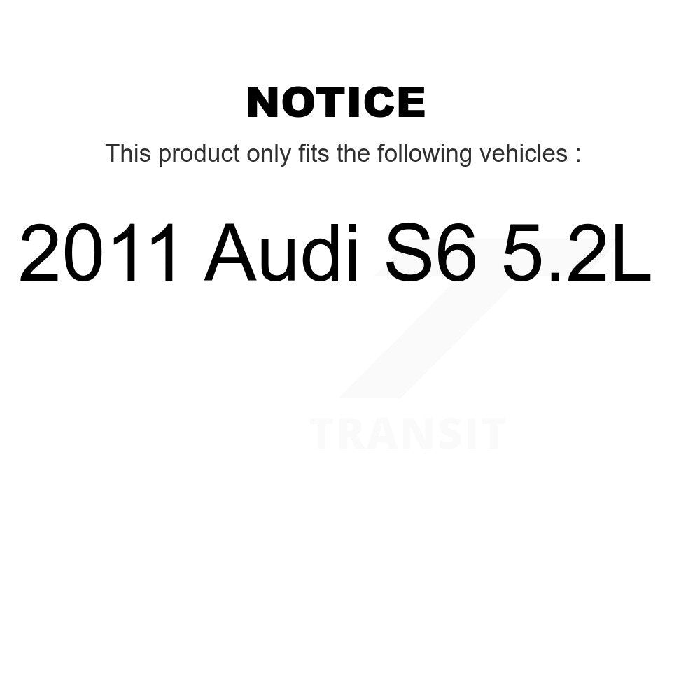 Front Rear Ceramic Disc Brake Pads And Extra Wear Sensors Kit For 2011 Audi S6 5.2L KTW-100510