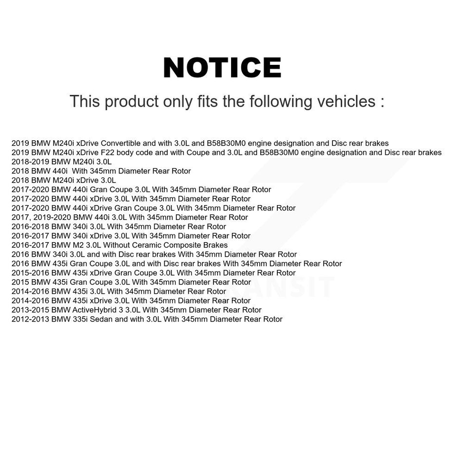 Front Rear Ceramic Brake Pads Wear Sensor Kit For BMW 340i xDrive 435i 440i Gran Coupe M2 KTW-100649