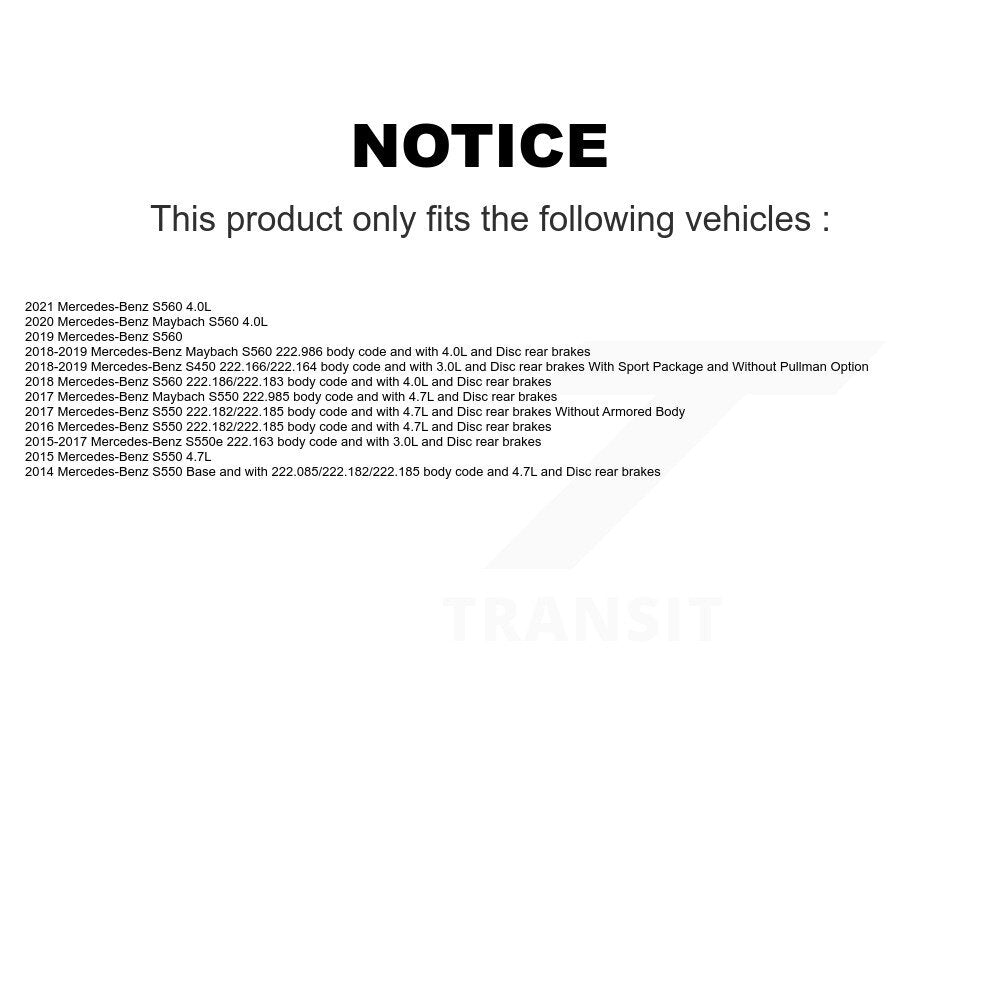 Front Rear Ceramic Brake Pad And Wear Sensor Kit For Mercedes-Benz S550 S560 S450 Maybach KTW-100658