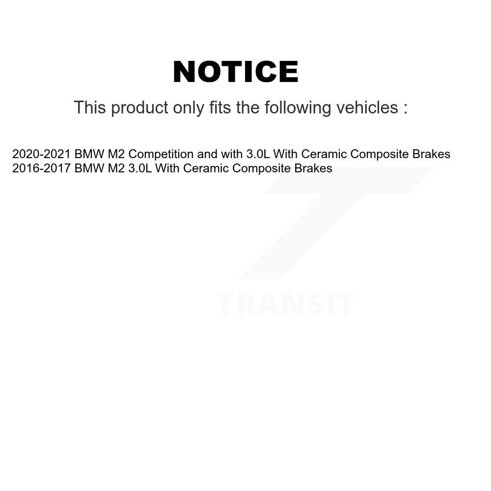 Front Rear Ceramic Disc Brake Pads And Wear Sensors Kit (5Pc) For BMW M2 KTW-100752