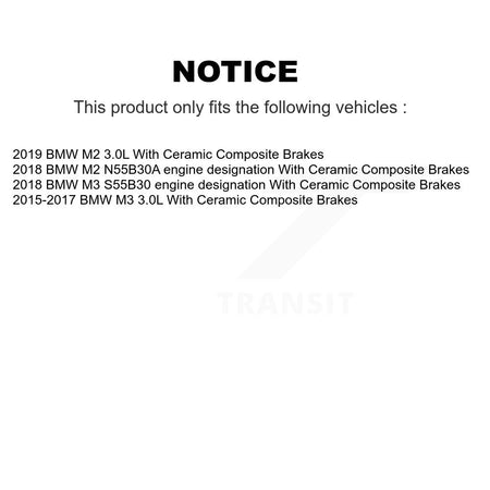 Front Rear Ceramic Disc Brake Pads And Wear Sensors Kit (5Pc) For BMW M3 M2 KTW-100761
