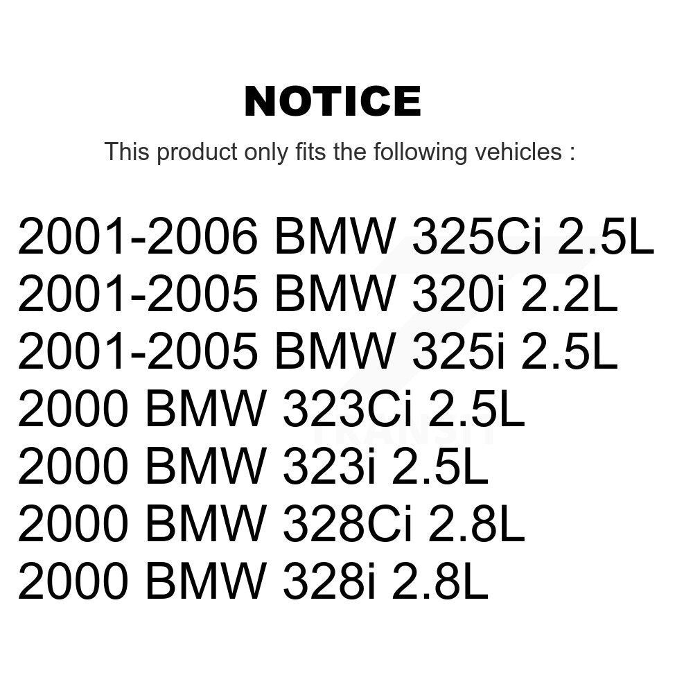 Front Rear Ceramic Brake Pad And Wear Sensor Kit (7Pc) For BMW 325i 325Ci 320i 323Ci 323i KTW-100855