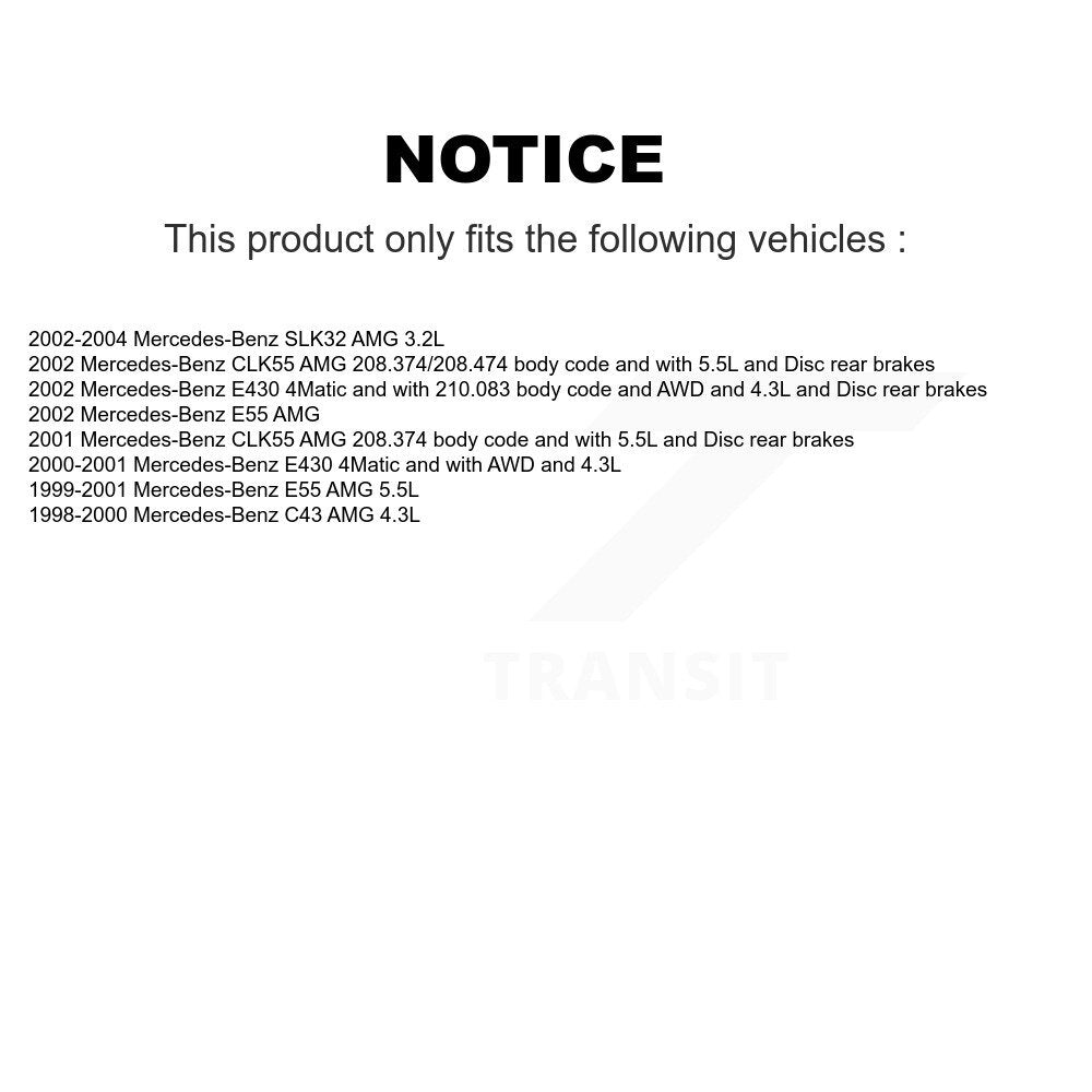 Front Ceramic Brake Pads & Wear Sensor Kit For Mercedes-Benz E430 SLK32 AMG E55 CLK55 C43 KTW-100861