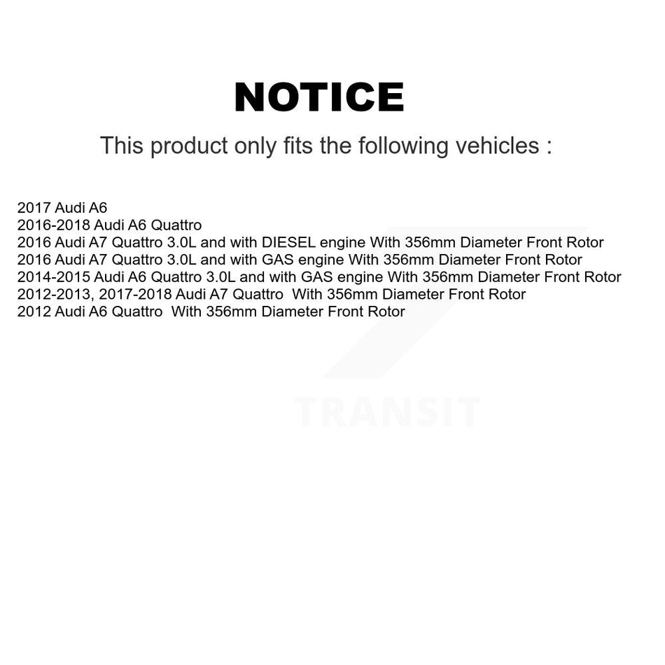 Front Ceramic Disc Brake Pads And Wear Sensors Kit For Audi A6 Quattro A7 A8 KTW-100920