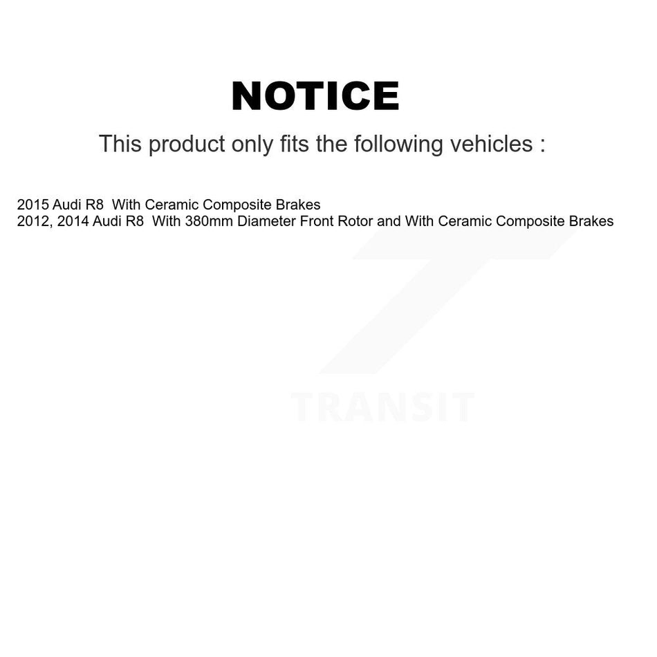 Front Ceramic Disc Brake Pads And Wear Sensors Kit For Audi R8 KTW-100992