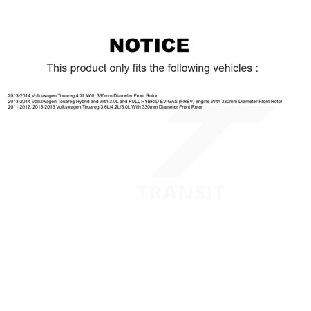 Front Ceramic Disc Brake Pads And Wear Sensors Kit For Volkswagen Touareg KTW-101001