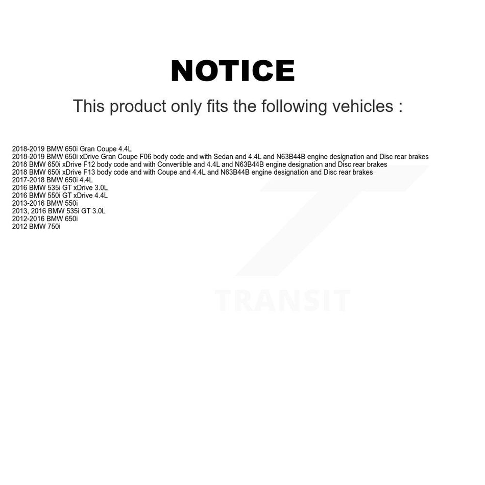 Front Ceramic Brake Pads Wear Sensor Kit For BMW 650i xDrive Gran Coupe 550i 750i 535i GT KTW-101023