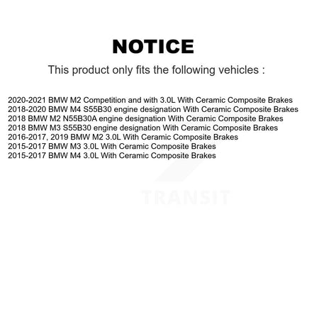 Front Ceramic Brake Pads & Wear Sensor Kit For BMW M4 M2 M3 With Composite Brakes KTW-101041