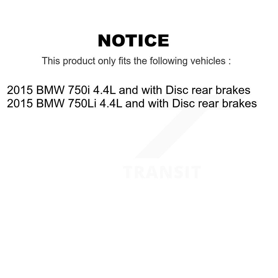 Front Ceramic Brake Pad And Wear Sensor Kit For BMW 750Li 750i 4.4L with Disc rear brakes KTW-101083