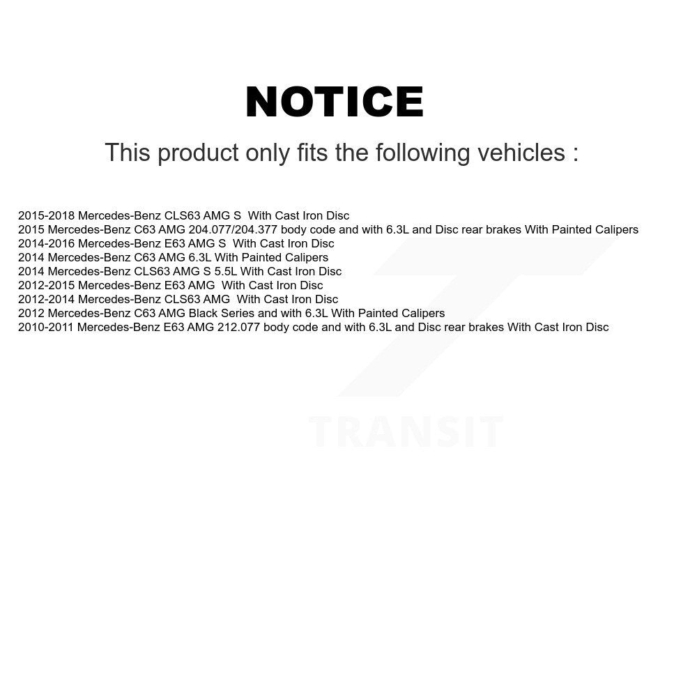Rear Ceramic Disc Brake Pads And Wear Sensors Kit For Mercedes-Benz C63 AMG E63 S CLS63 KTW-101145