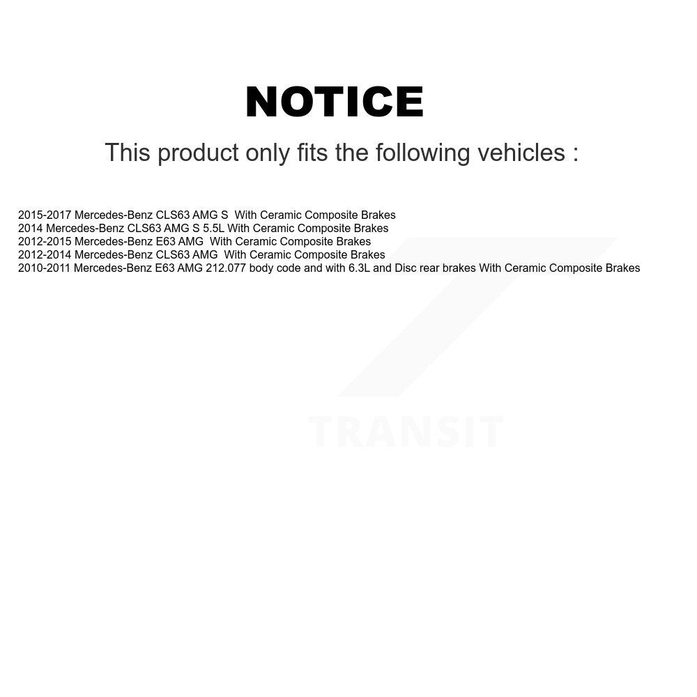 Rear Ceramic Disc Brake Pads And Wear Sensors Kit For Mercedes-Benz CLS63 AMG S E63 KTW-101146