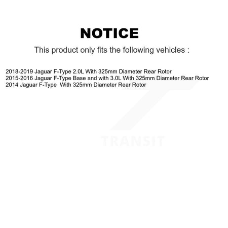 Rear Ceramic Brake Pad & Wear Sensor Kit For Jaguar F-Type With 325mm Diameter Rotor KTW-101168