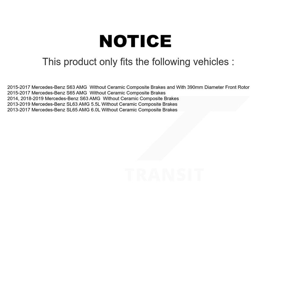 Rear Ceramic Disc Brake Pads And Wear Sensors Kit For Mercedes-Benz S63 AMG SL63 S65 SL65 KTW-101189