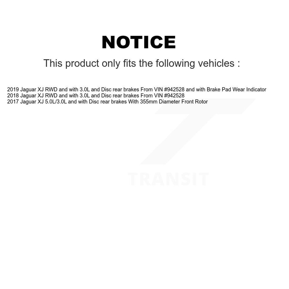 Rear Ceramic Disc Brake Pads And Wear Sensors Kit For Jaguar XJ KTW-101207