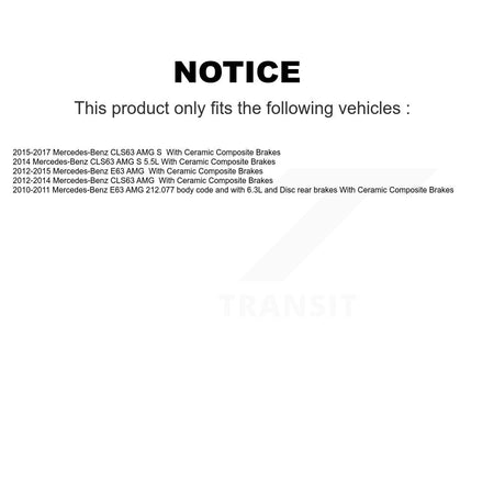 Rear Ceramic Disc Brake Pads And Wear Sensors Kit For Mercedes-Benz CLS63 AMG S E63 KTW-101303