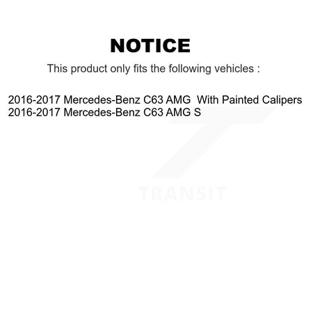 Rear Ceramic Disc Brake Pads And Wear Sensors Kit For 2016-2017 Mercedes-Benz C63 AMG S KTW-101348