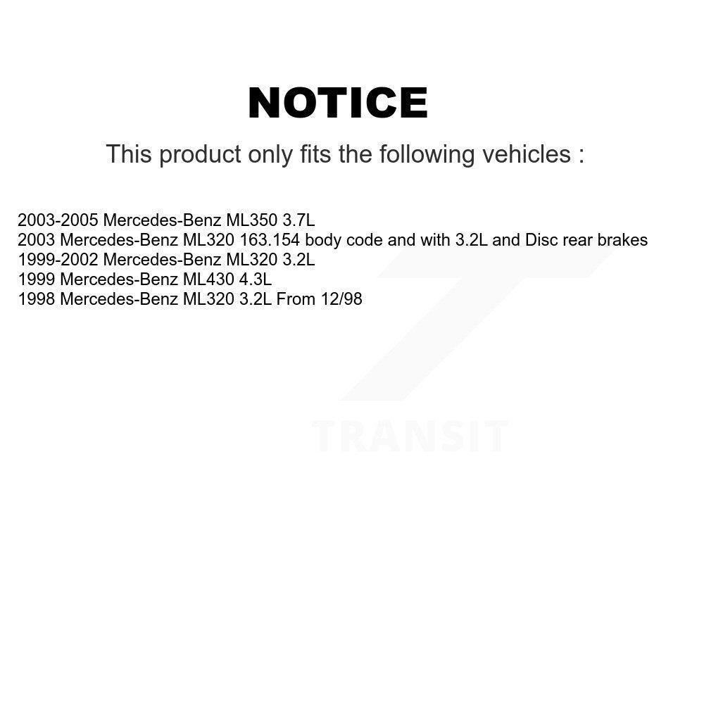 Rear Ceramic Disc Brake Pads And Wear Sensors Kit For Mercedes-Benz ML320 ML350 ML430 KTW-101393