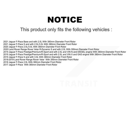 Front Rear Ceramic Brake Pad And Wear Sensor Kit For Jaguar F-Pace Land Rover Range Velar KTW-101603