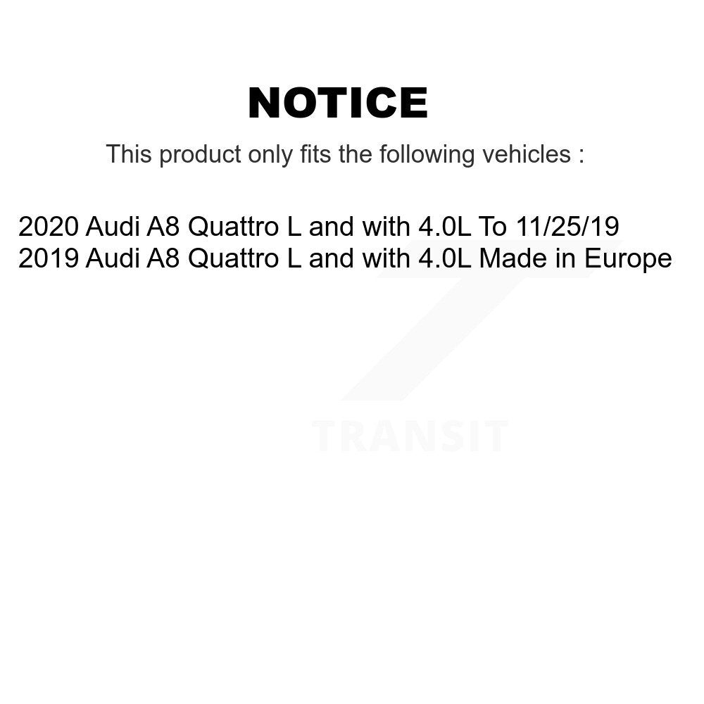 Front Rear Ceramic Disc Brake Pads And Wear Sensors Kit For Audi A8 Quattro L with 4.0L KTW-101619