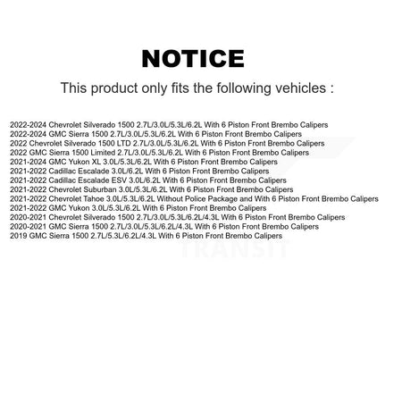 Front Rear Ceramic Brake Pads Extra Wear Sensor Kit For GMC Sierra 1500 Chevrolet Limited KTW-101641
