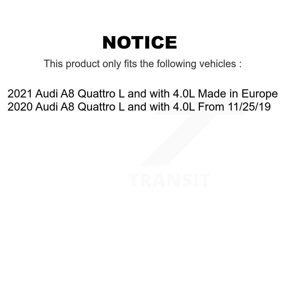 Front Rear Ceramic Disc Brake Pads And Wear Sensors Kit For Audi A8 Quattro L with 4.0L KTW-101667