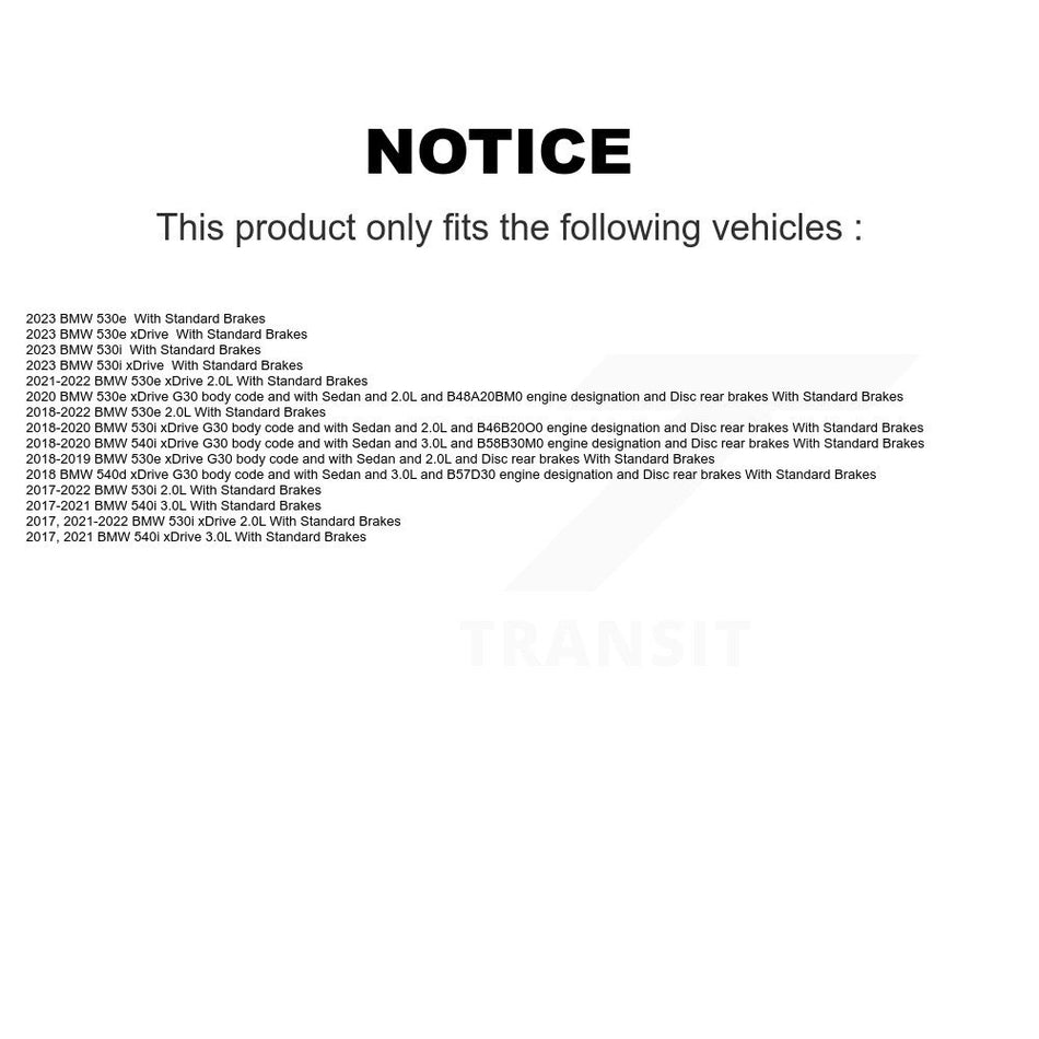 Front Ceramic Disc Brake Pads And Wear Sensors Kit For BMW 530i xDrive 540i 530e 540d KTW-101681