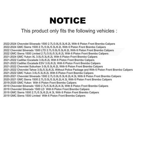 Front Ceramic Brake Pad & Wear Sensor Kit For GMC Chevrolet Silverado 1500 Sierra Limited KTW-101692