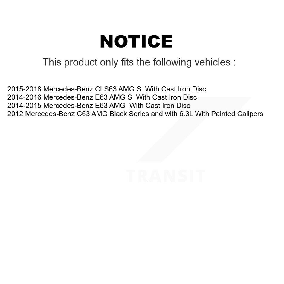 Front Rear Ceramic Brake Pads Wear Sensor Kit (7Pc) For Mercedes-Benz E63 AMG S C63 CLS63 KTW-101812