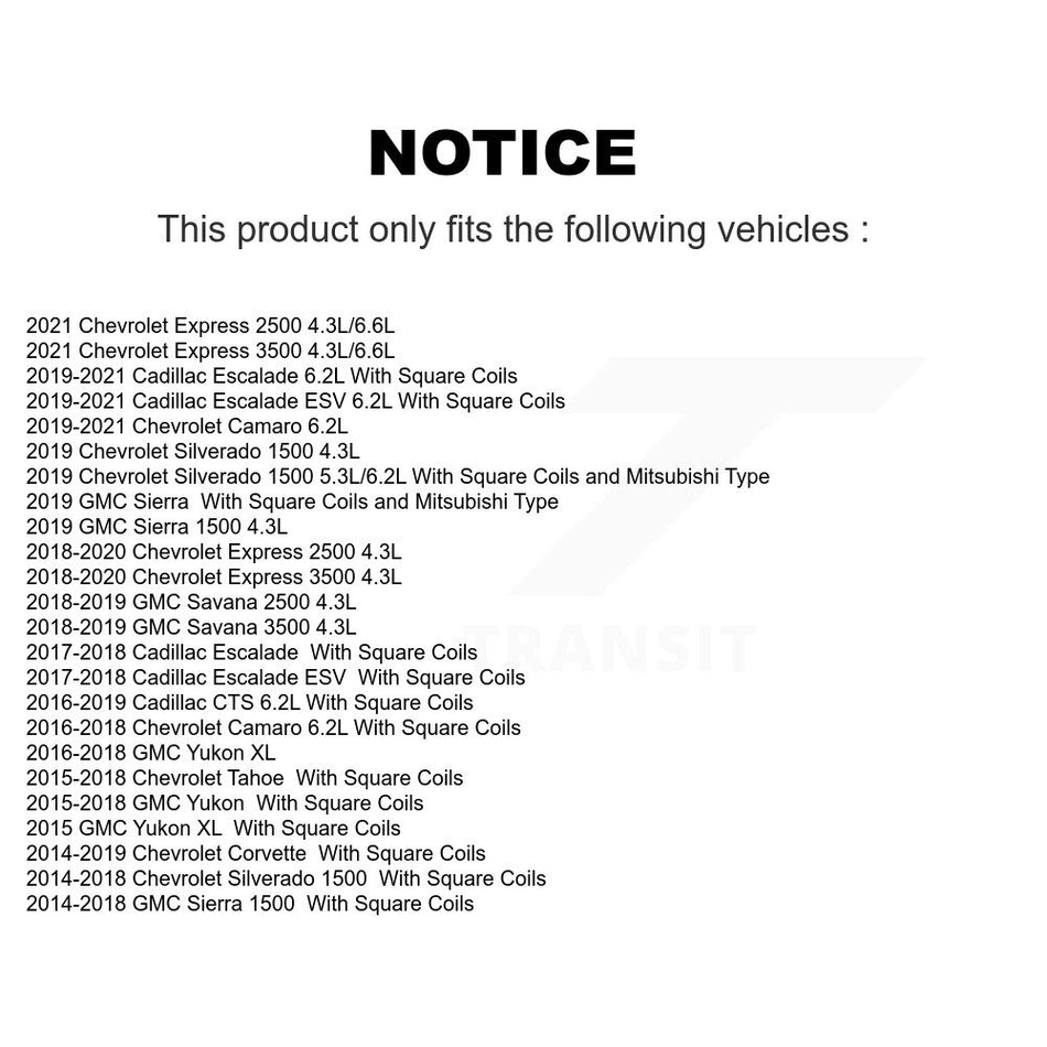 Ignition Coil MPS-MF743 For Chevrolet Silverado 1500 GMC Sierra Tahoe Yukon Camaro Corvette XL Cadillac Express 2500 Escalade 3500 CTS ESV Savana