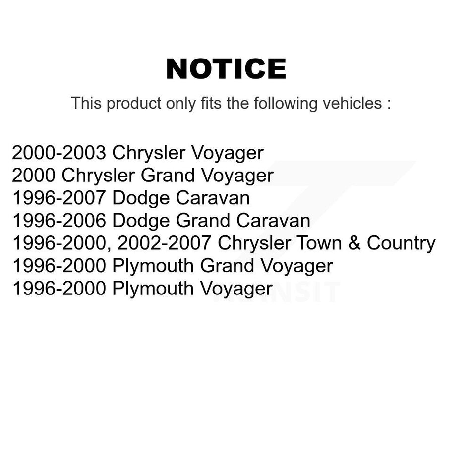 Rear Drum Brake Shoe NB-714B For Dodge Caravan Grand Chrysler Town & Country Plymouth Voyager