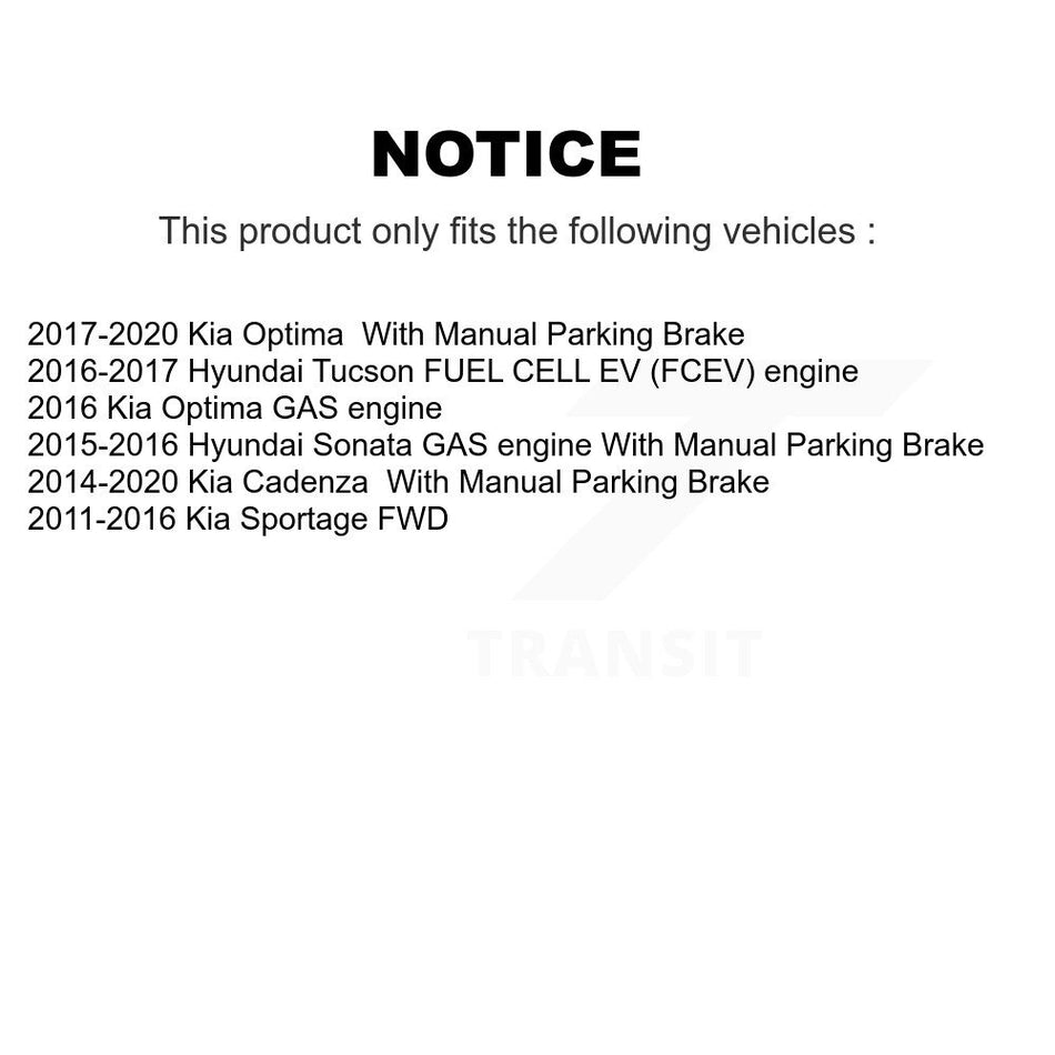 Rear Parking Brake Shoe NB-882B For Hyundai Tucson Kia Sportage Sonata Optima Cadenza