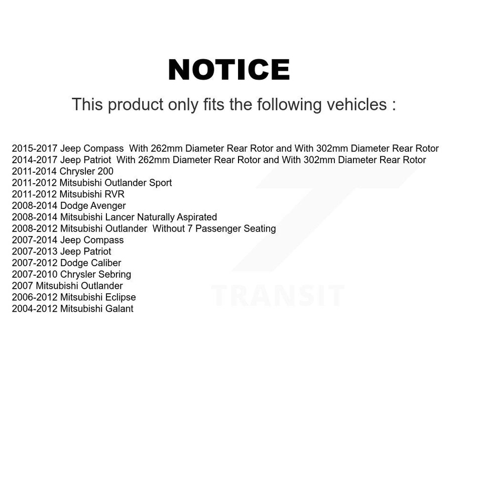 Rear Parking Brake Shoe NB-886B For Jeep Mitsubishi Patriot Dodge Chrysler Compass Lancer 200 Sport