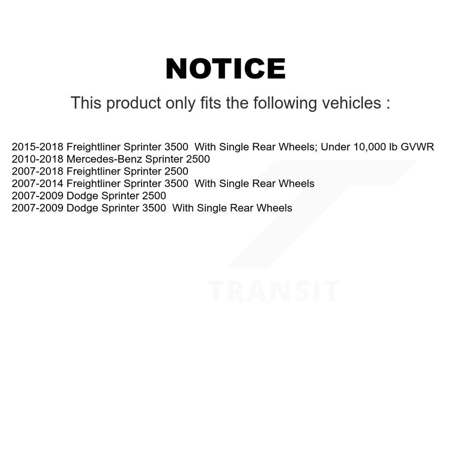 Rear Parking Brake Shoe NB-938B For Sprinter 2500 Mercedes-Benz Dodge 3500 Freightliner