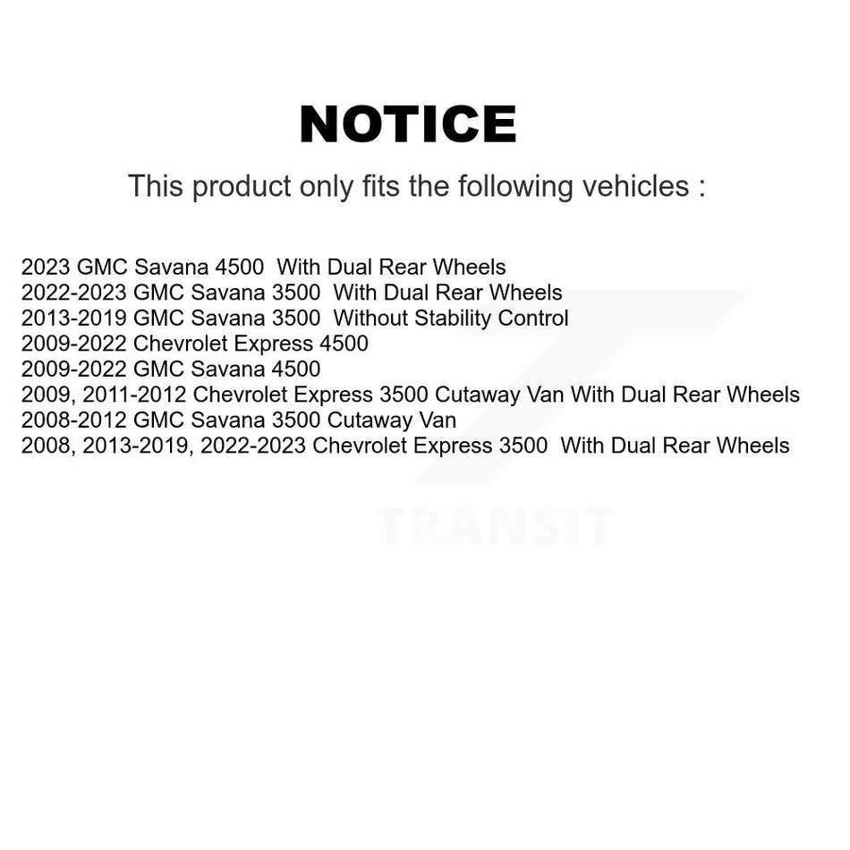 Rear Parking Brake Shoe NB-973B For GMC Savana 3500 Chevrolet Express 4500