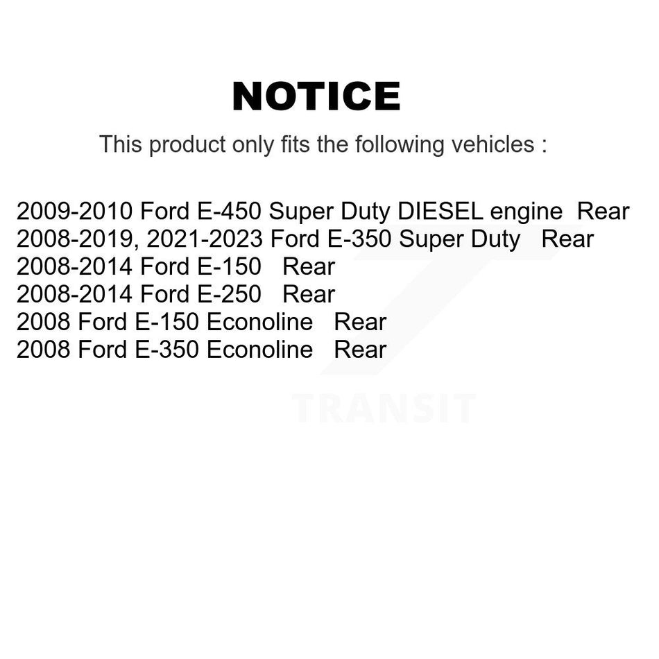 Rear Semi-Metallic Disc Brake Pads NWF-ASD1329 For Ford E-350 Super Duty E-250 E-150 E-450 Econoline