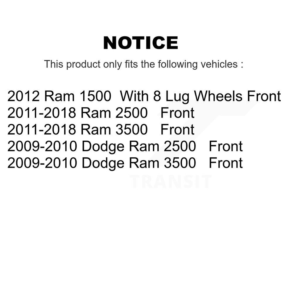 Front Semi-Metallic Disc Brake Pads NWF-ASD1399 For Ram 2500 3500 1500 Dodge