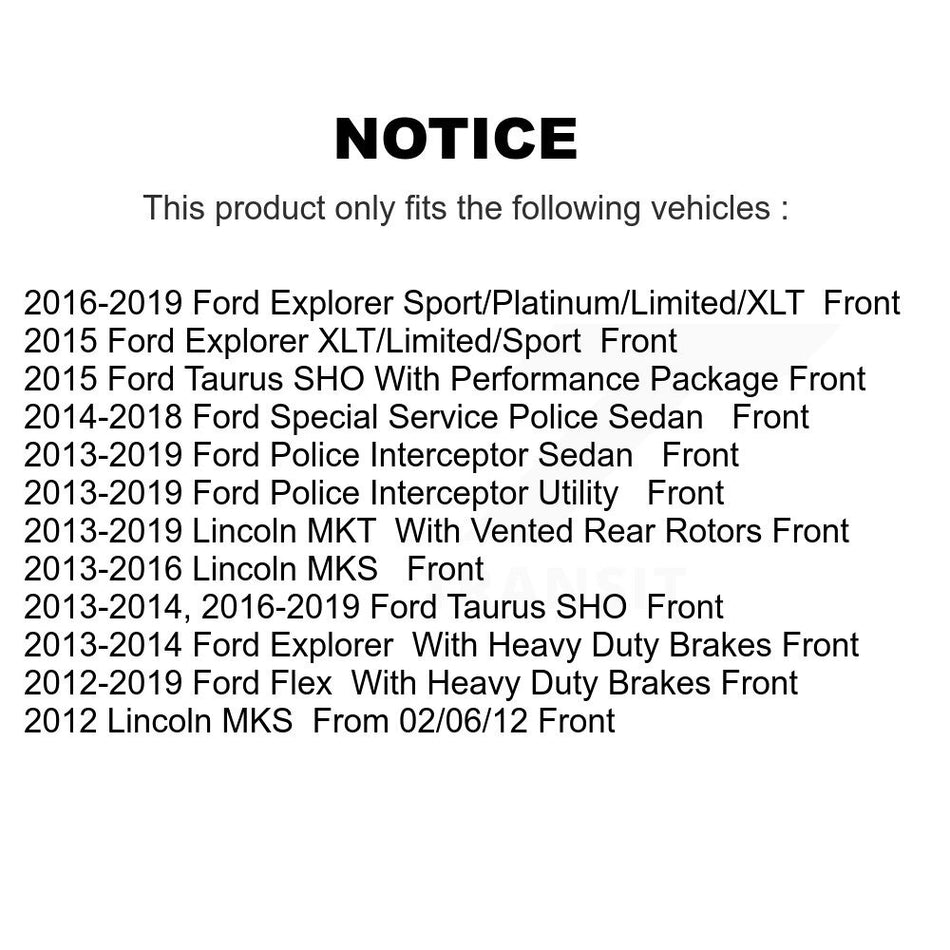 Front Semi-Metallic Disc Brake Pads NWF-ASD1611AP For Ford Explorer Taurus Flex Police Interceptor Utility Lincoln Sedan MKS MKT Special Service