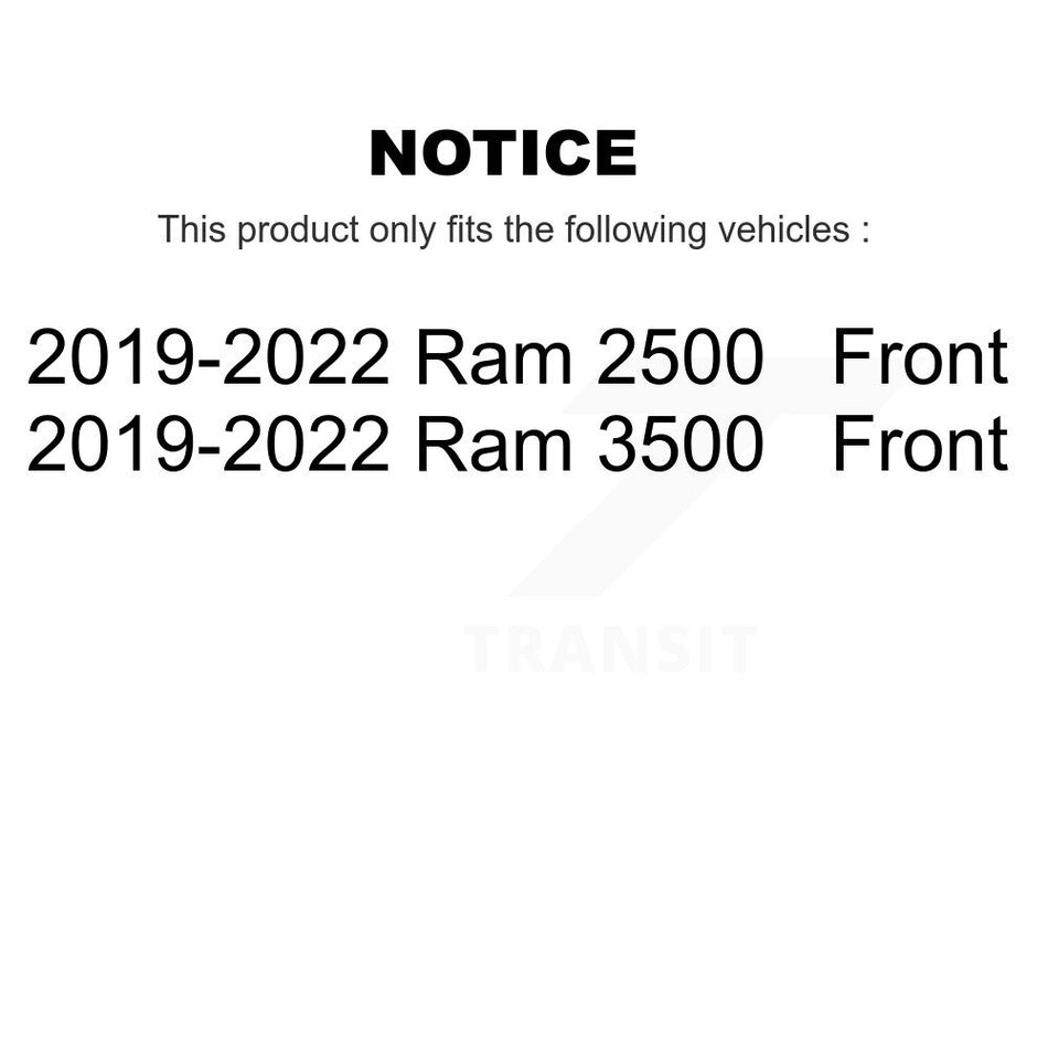 Front Semi-Metallic Disc Brake Pads NWF-ASD2223 For 2019-2022 Ram 2500 3500