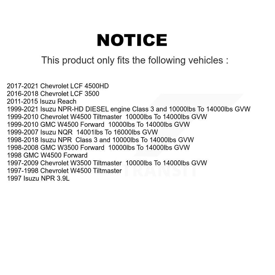 Front Semi-Metallic Disc Brake Pads NWF-ASD825 For GMC W3500 Forward Isuzu NPR Chevrolet Tiltmaster