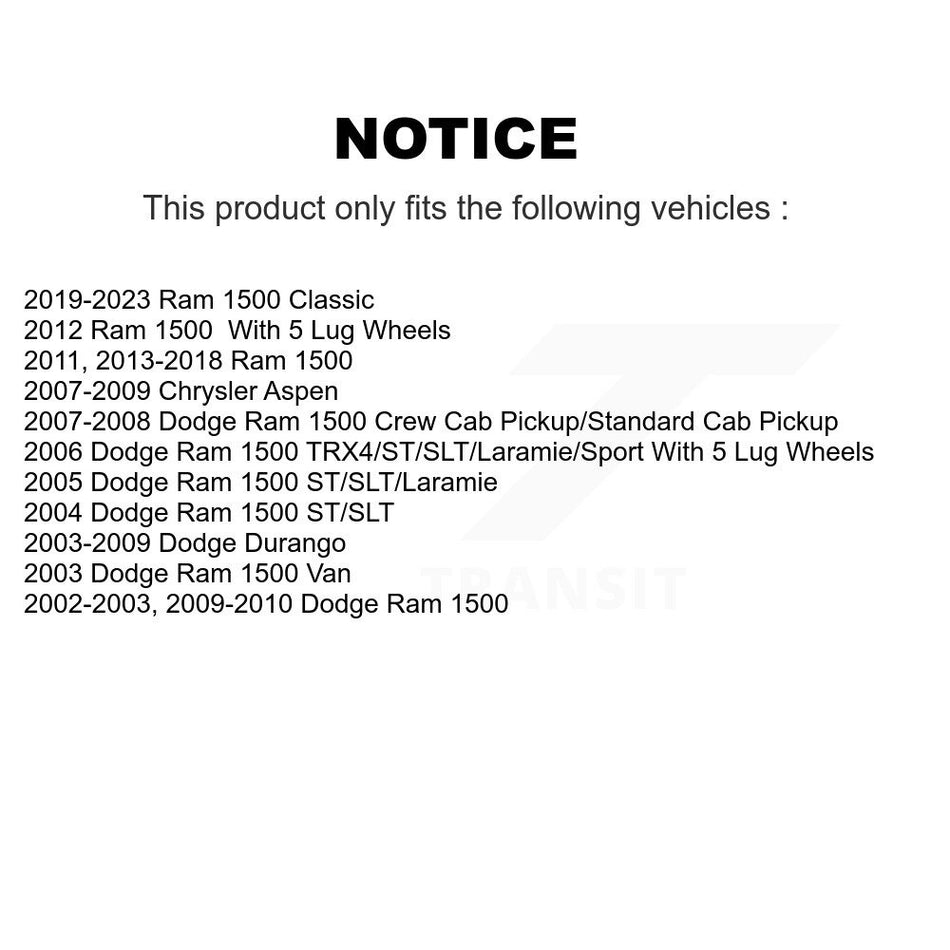 Rear Semi-Metallic Disc Brake Pads NWF-ASD898 For Ram 1500 Classic Dodge Durango Chrysler Aspen Van