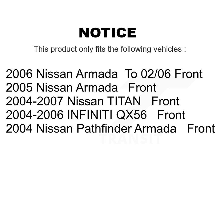 Front Ceramic Disc Brake Pads NWF-PRC1015 For Nissan TITAN Armada Pathfinder INFINITI QX56