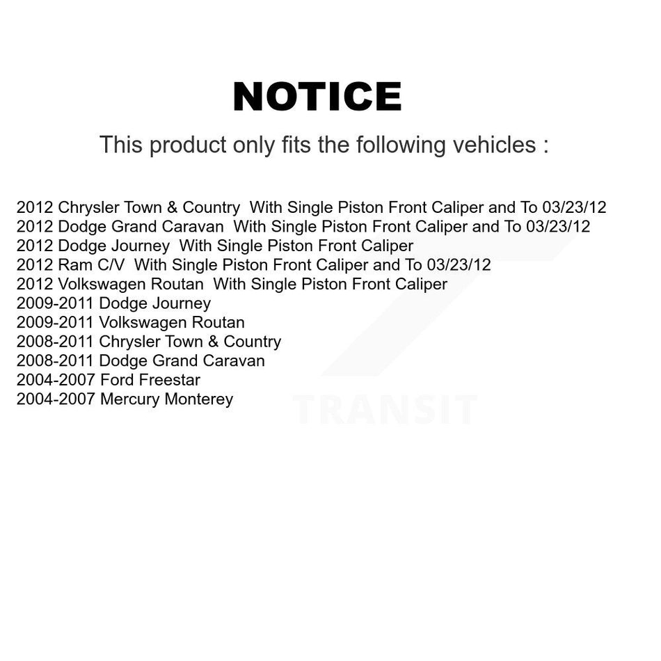 Rear Ceramic Disc Brake Pads NWF-PRC1021 For Dodge Grand Caravan Journey Chrysler Town & Country Ram