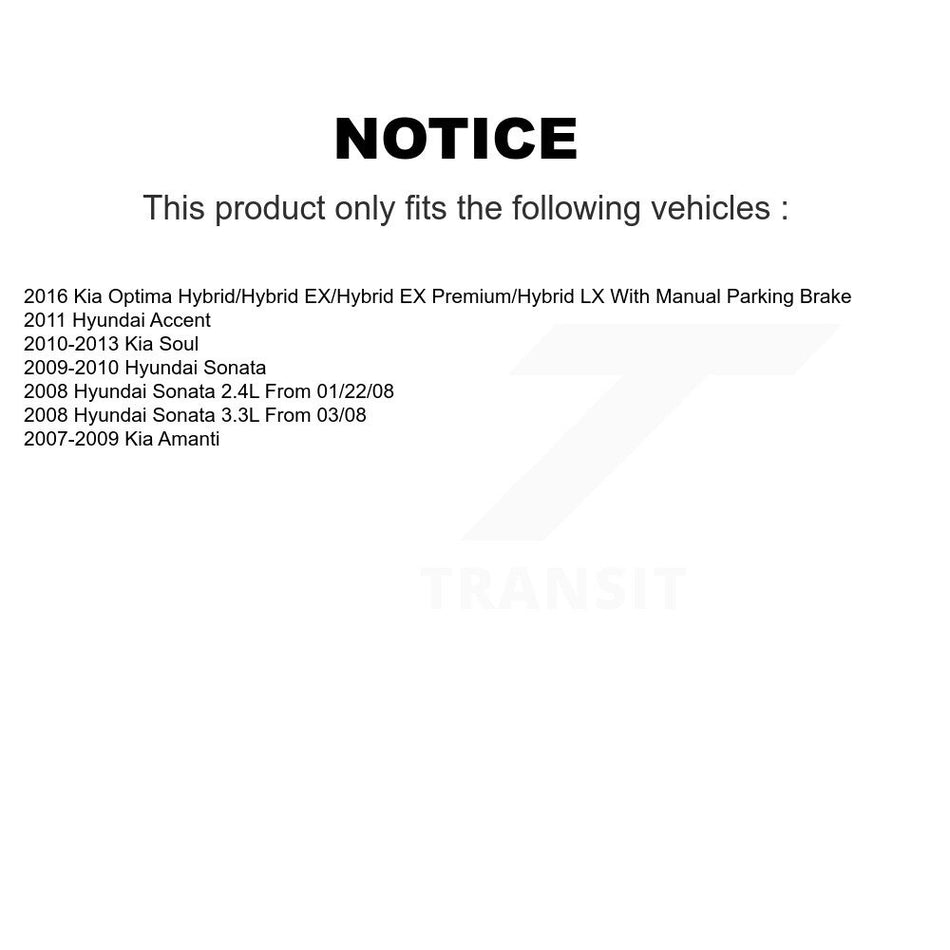 Rear Ceramic Disc Brake Pads NWF-PRC1313 For Kia Soul Hyundai Sonata Accent Optima Amanti