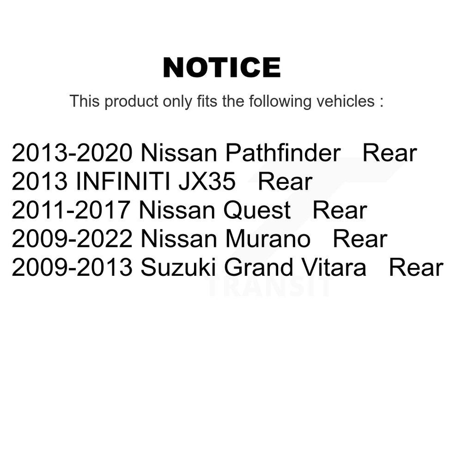 Rear Ceramic Disc Brake Pads NWF-PRC1415 For Nissan Murano Pathfinder Quest INFINITI JX35 Suzuki Grand Vitara