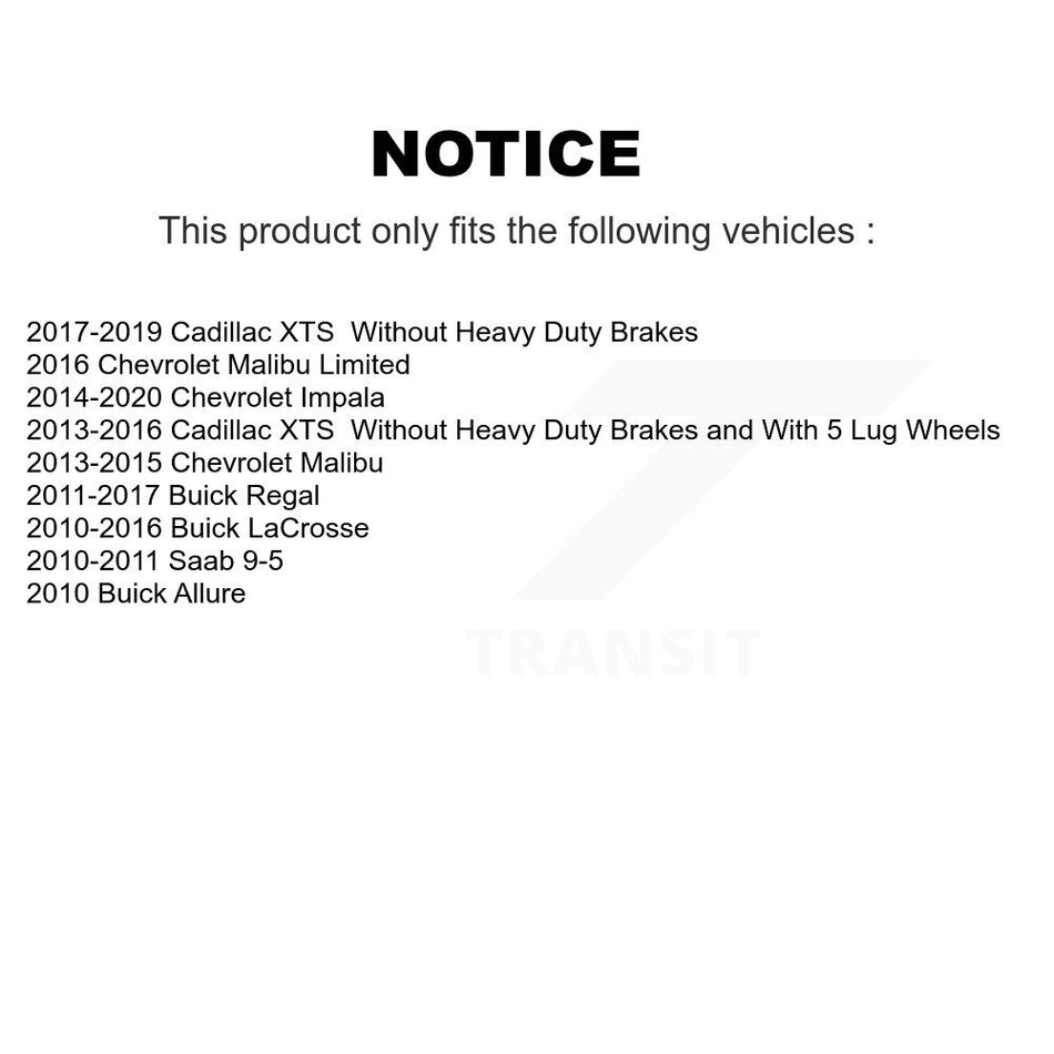 Rear Ceramic Disc Brake Pads NWF-PRC1430 For Chevrolet Buick Malibu Impala LaCrosse Regal Cadillac