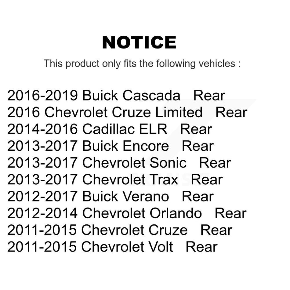 Rear Ceramic Disc Brake Pads NWF-PRC1468 For Chevrolet Cruze Buick Sonic Encore Trax Verano Limited Volt Cascada Cadillac ELR Orlando